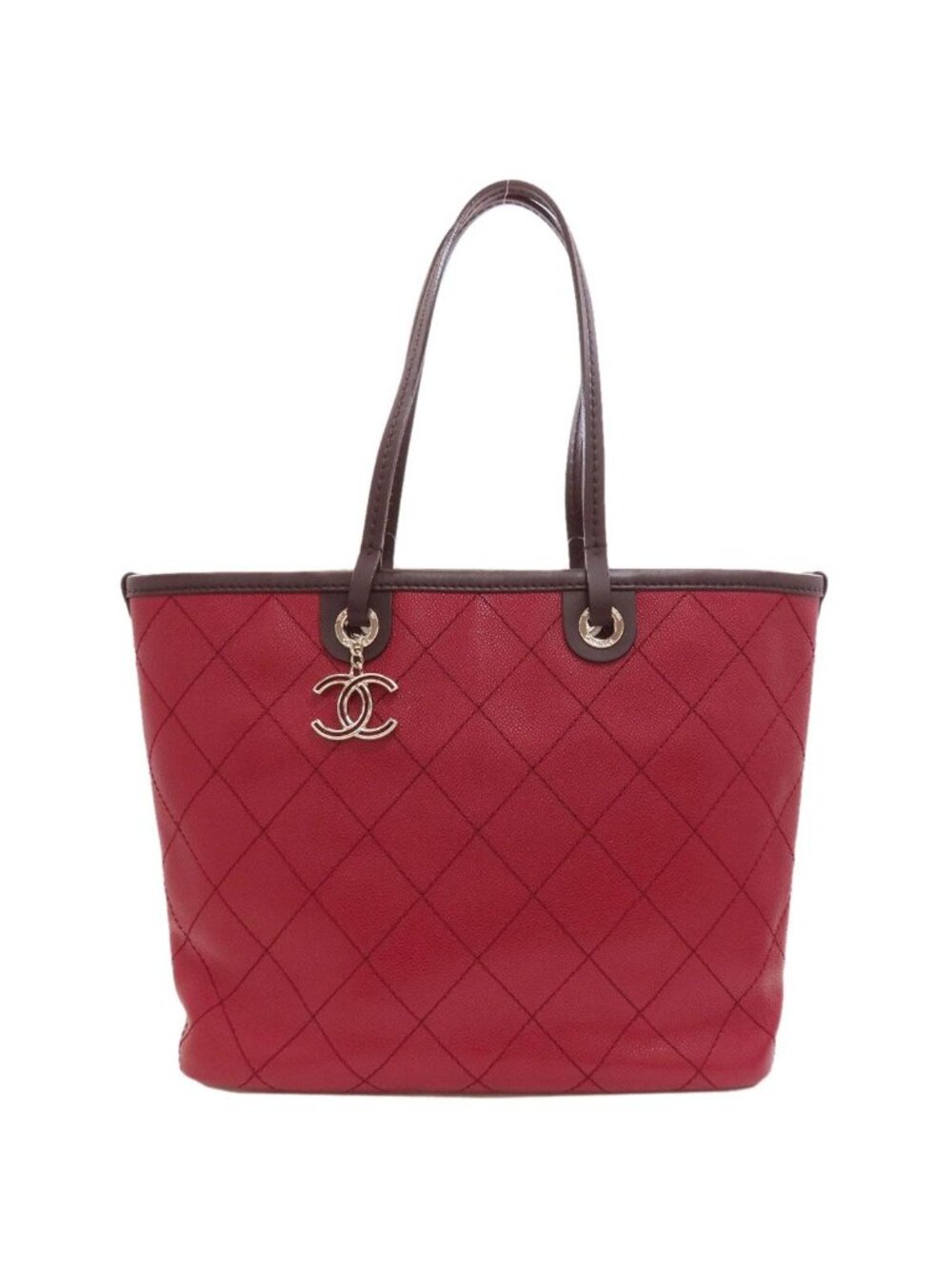 Chanel on the Road Wild Stitch Silver Tote Bag Grained Calfskin